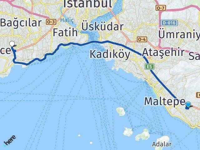 Cevizli Bahçelievler Arası Kaç Km - Yol Tarifi