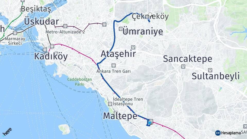 Cevizli Çekmeköy Arası Kaç Km - Yol Tarifi