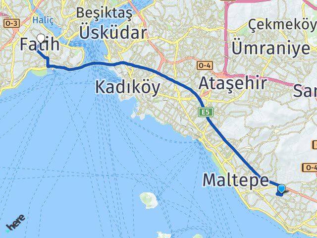 Cevizli Fatih Arası Kaç Km - Yol Tarifi