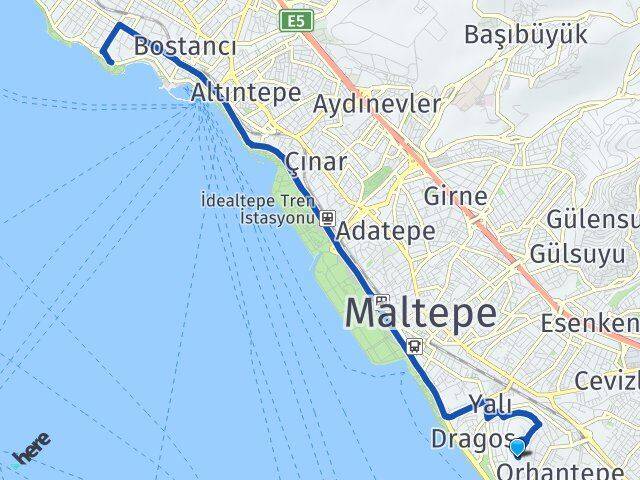 İstanbul Kartal Dragos Adalar Arası Kaç Km - Yol Haritası