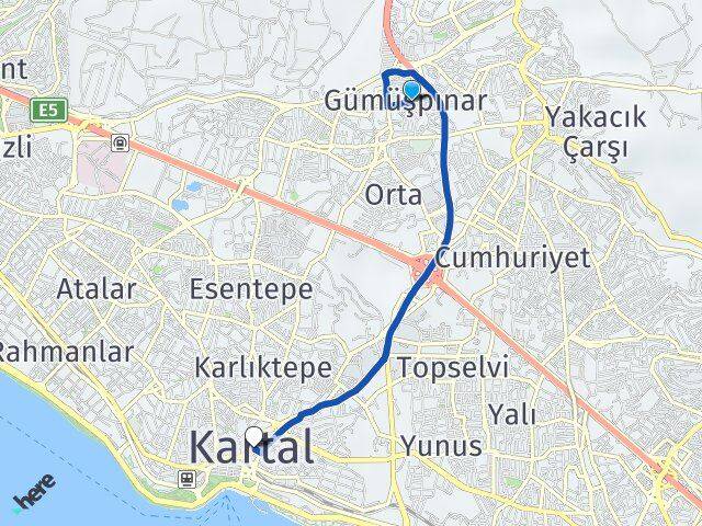 Gümüşpınar Kartal Arası Kaç Km - Yol Tarifi