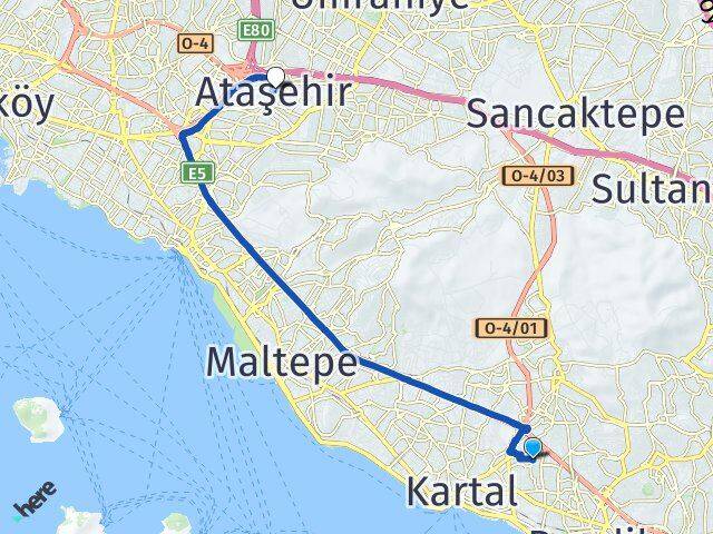 Topselvi Ataşehir Arası Kaç Km - Yol Tarifi
