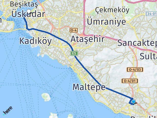Topselvi Üsküdar Arası Kaç Km - Yol Tarifi