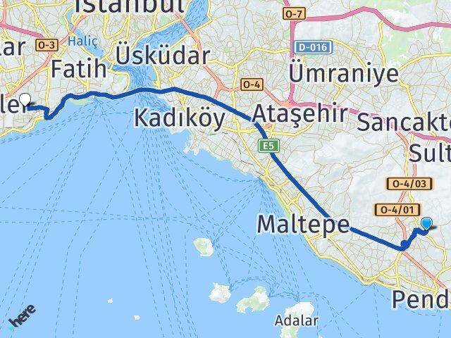 Yakacık Çarşı Zeytinburnu Arası Kaç Km - Yol Tarifi