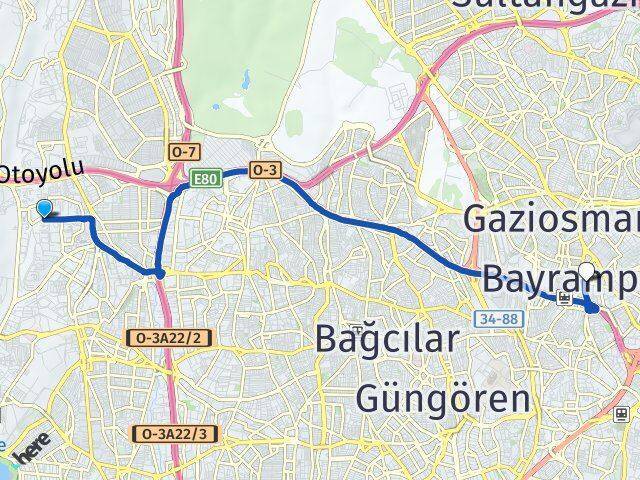 Atakent Bayrampaşa Arası Kaç Km - Yol Tarifi