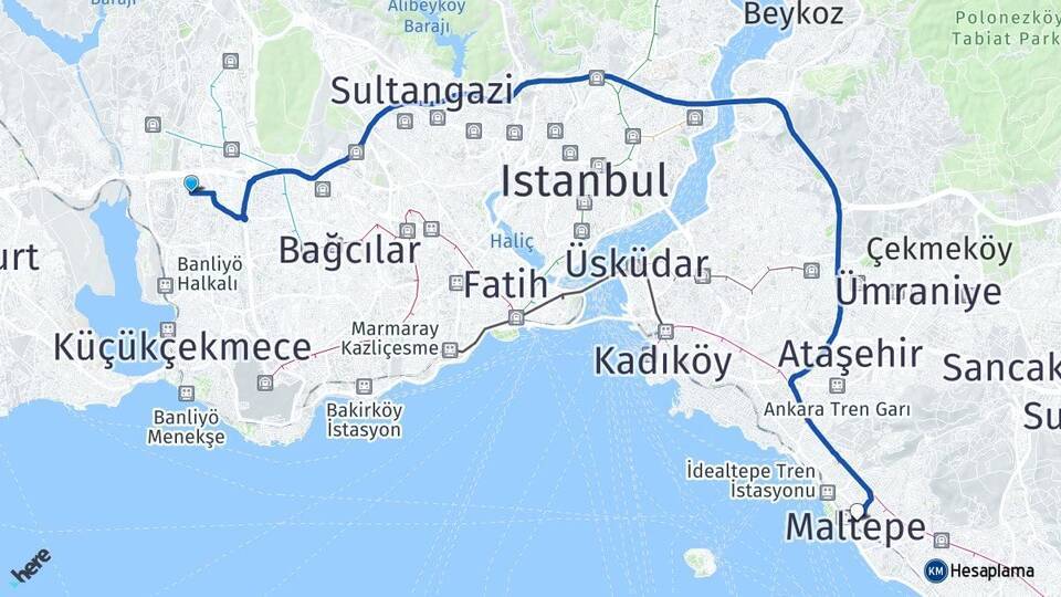 Atakent Maltepe Arası Kaç Km - Yol Tarifi