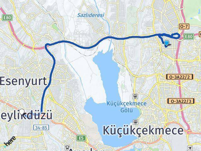 Atatürk Beylikdüzü Arası Kaç Km - Yol Tarifi