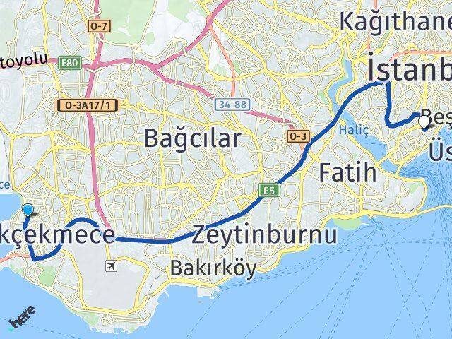Cumhuriyet Beyoğlu Arası Kaç Km - Yol Tarifi