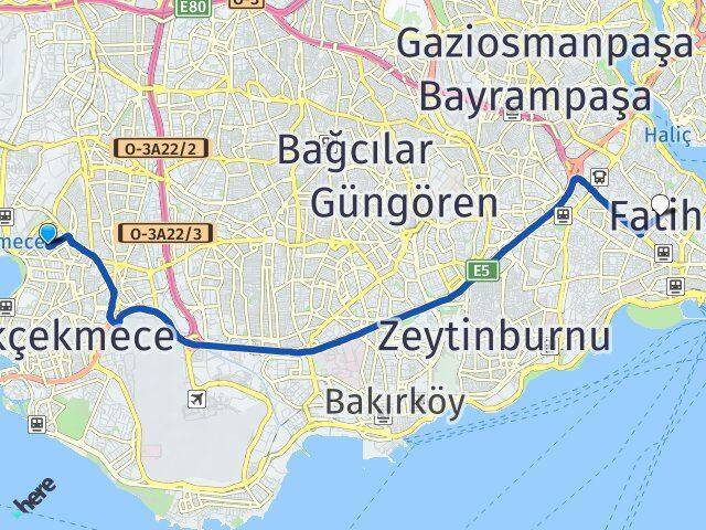 Kanarya Fatih Arası Kaç Km - Yol Tarifi