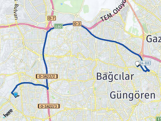 Söğütlü Çeşme Esenler Arası Kaç Km - Yol Tarifi