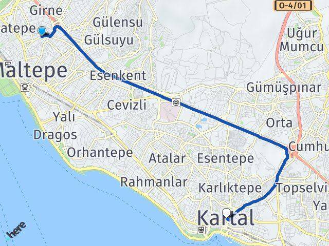 Altayçeşme Kartal Arası Kaç Km - Yol Tarifi