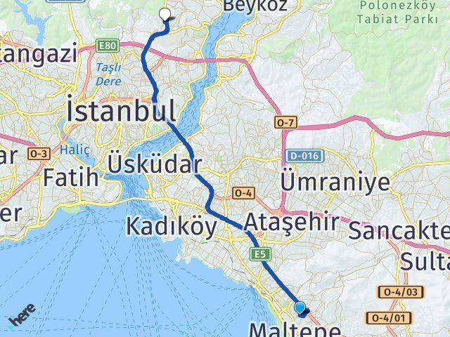 Altayçeşme Maslak Arası Kaç Km - Yol Tarifi