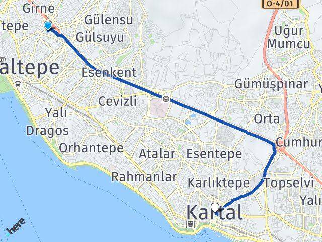 Bağlarbaşı Kartal Arası Kaç Km - Yol Tarifi