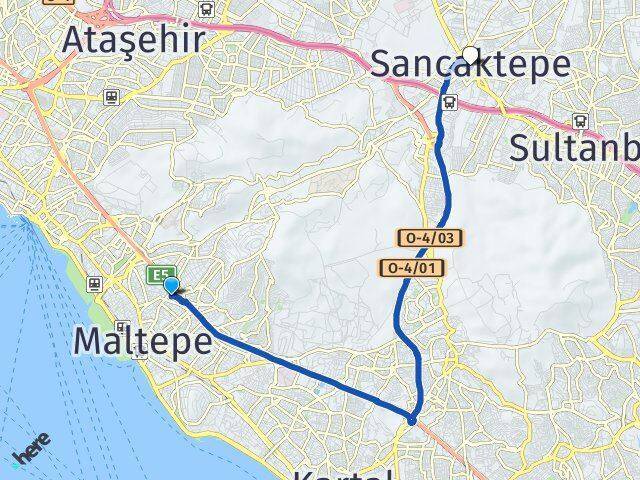 Bağlarbaşı Sancaktepe Arası Kaç Km - Yol Tarifi