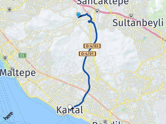 Büyükbakkalköy Kartal Arası Kaç Km - Yol Tarifi