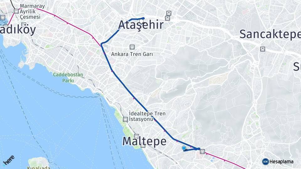 Cevizli Ataşehir Arası Kaç Km - Yol Tarifi