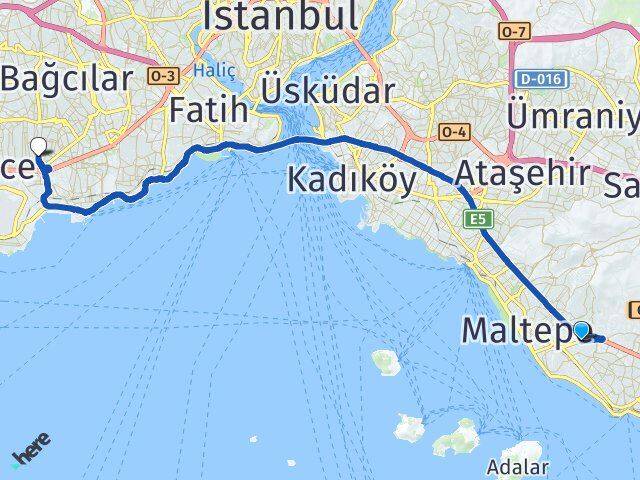 Cevizli Bahçelievler Arası Kaç Km - Yol Tarifi