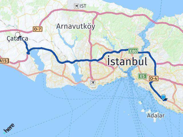Cevizli Çatalca Arası Kaç Km - Yol Tarifi