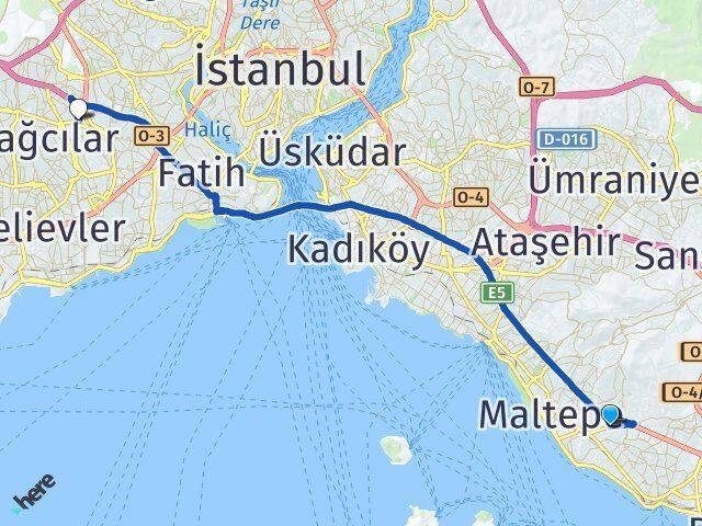 Cevizli Esenler Arası Kaç Km - Yol Tarifi