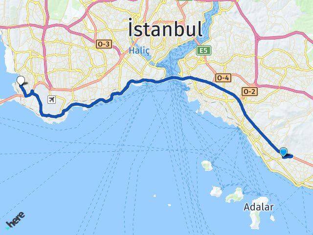 Cevizli Küçükçekmece Arası Kaç Km - Yol Tarifi
