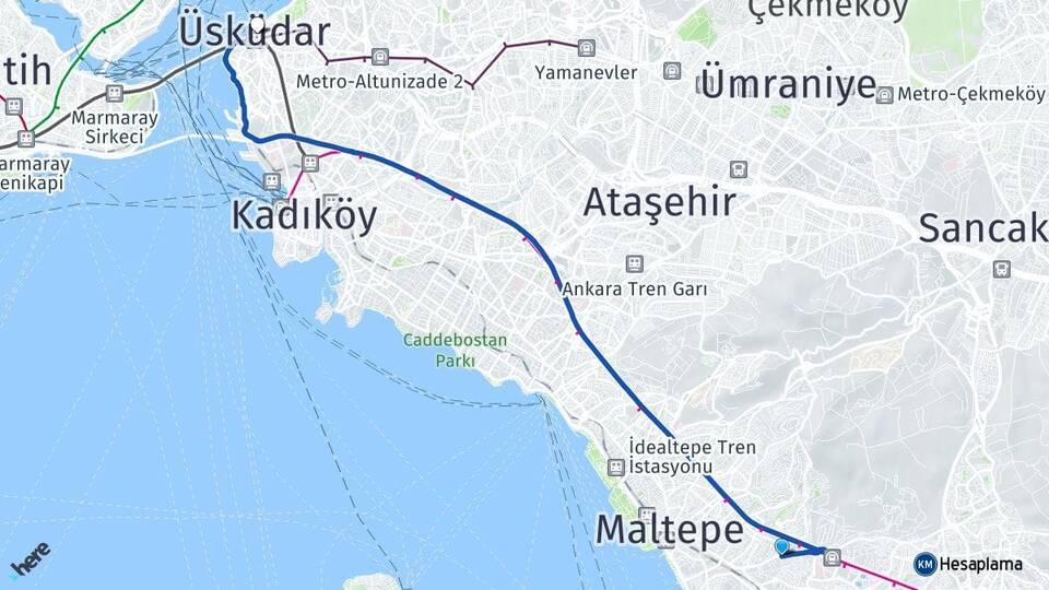 Cevizli Üsküdar Arası Kaç Km - Yol Tarifi