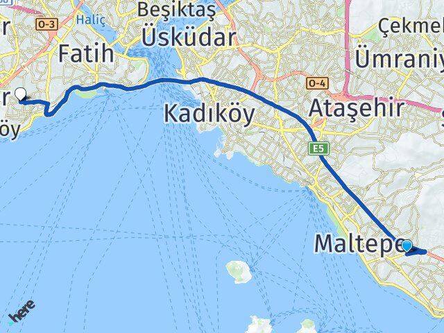 Cevizli Zeytinburnu Arası Kaç Km - Yol Tarifi