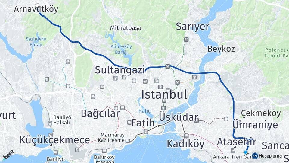 Fındıklı Arnavutköy Arası Kaç Km - Yol Tarifi