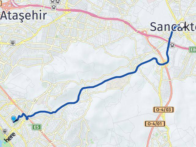 İstanbul Maltepe İdealtepe Sancaktepe Arası Kaç Km - Yol Haritası