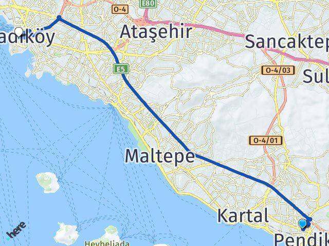 Bahçelievler Kadıköy Arası Kaç Km - Yol Tarifi