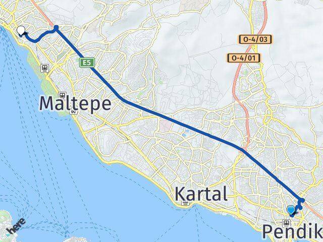 Bahçelievler Küçükyalı Arası Kaç Km - Yol Tarifi
