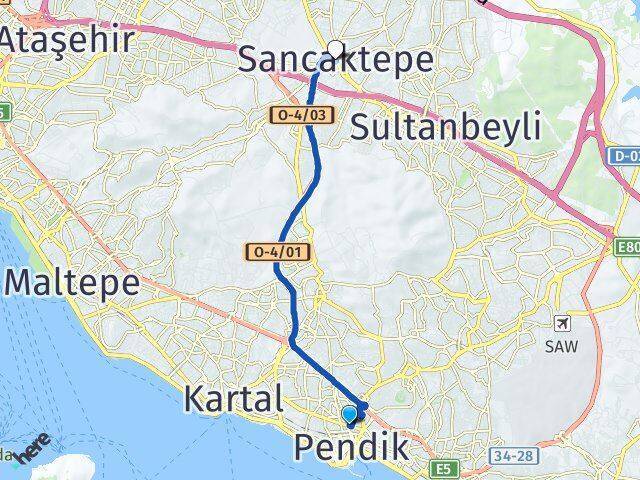 Bahçelievler Sancaktepe Arası Kaç Km - Yol Tarifi