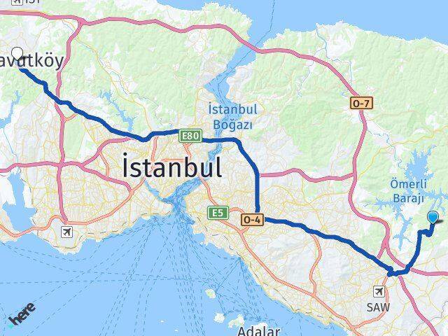 Ballıca Arnavutköy Arası Kaç Km - Yol Tarifi