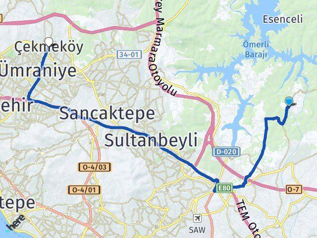 Ballıca Çekmeköy Arası Kaç Km - Yol Tarifi