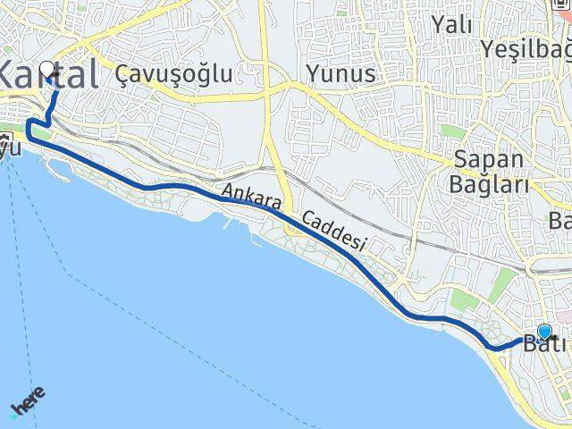 Batı Kartal Arası Kaç Km - Yol Tarifi