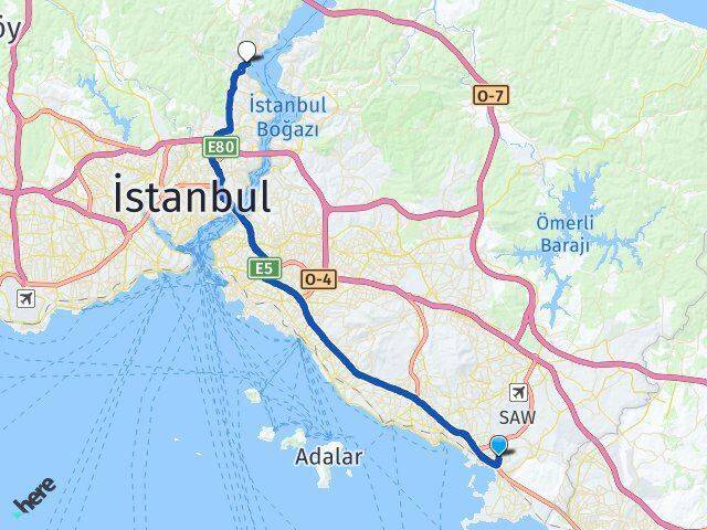 Esenyalı Sarıyer Arası Kaç Km - Yol Tarifi