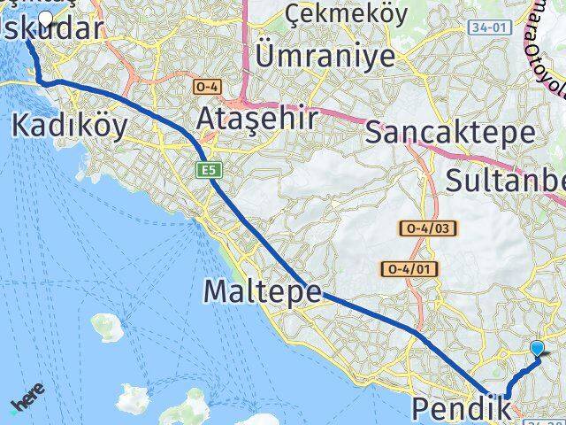 Güllü Bağlar Üsküdar Arası Kaç Km - Yol Tarifi