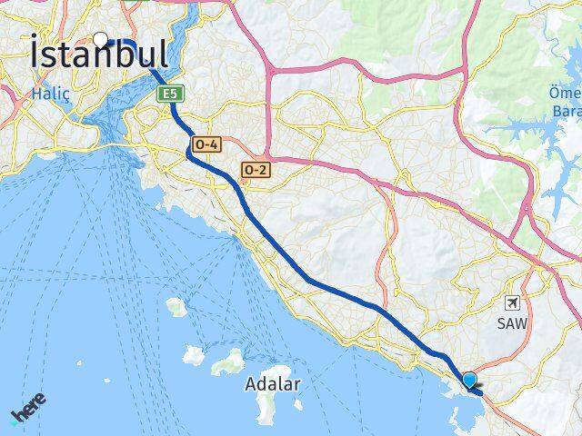 Güzelyalı Şişli Arası Kaç Km - Yol Tarifi
