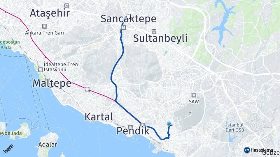 Kavakpınar Sancaktepe Arası Kaç Km - Yol Tarifi