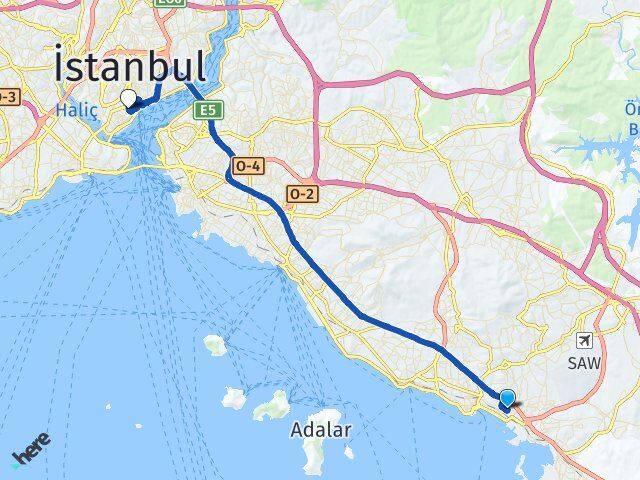 Kaynarca Beyoğlu Arası Kaç Km - Yol Tarifi