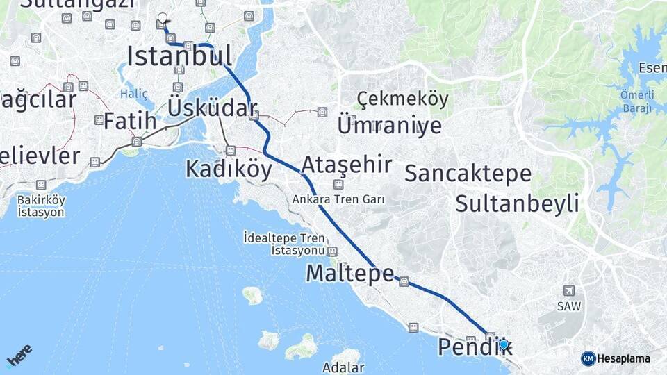 Kaynarca Kağıthane Arası Kaç Km - Yol Tarifi