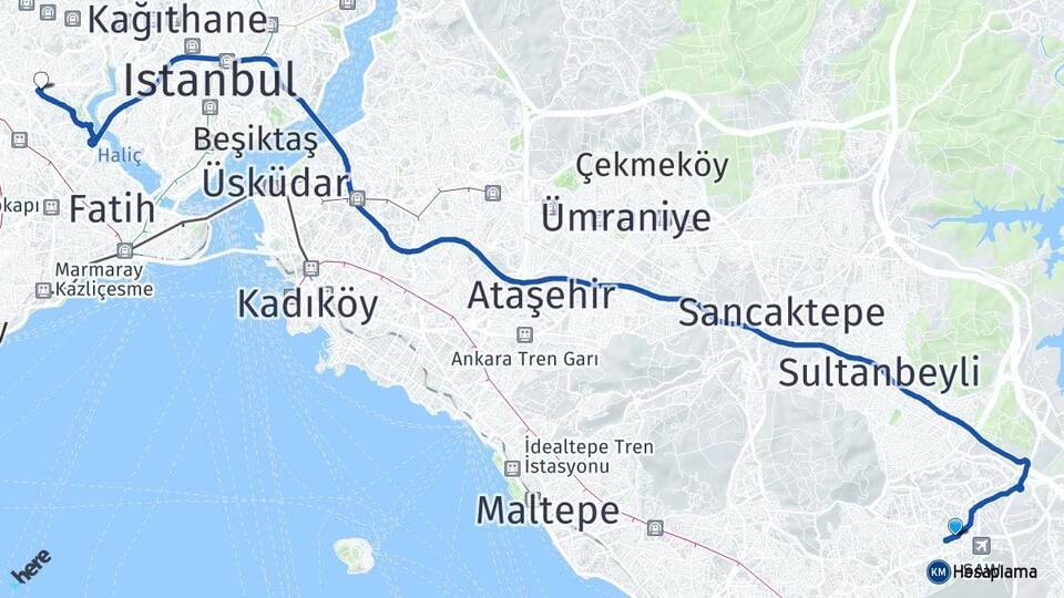 Kurtköy Gaziosmanpaşa Arası Kaç Km - Yol Tarifi