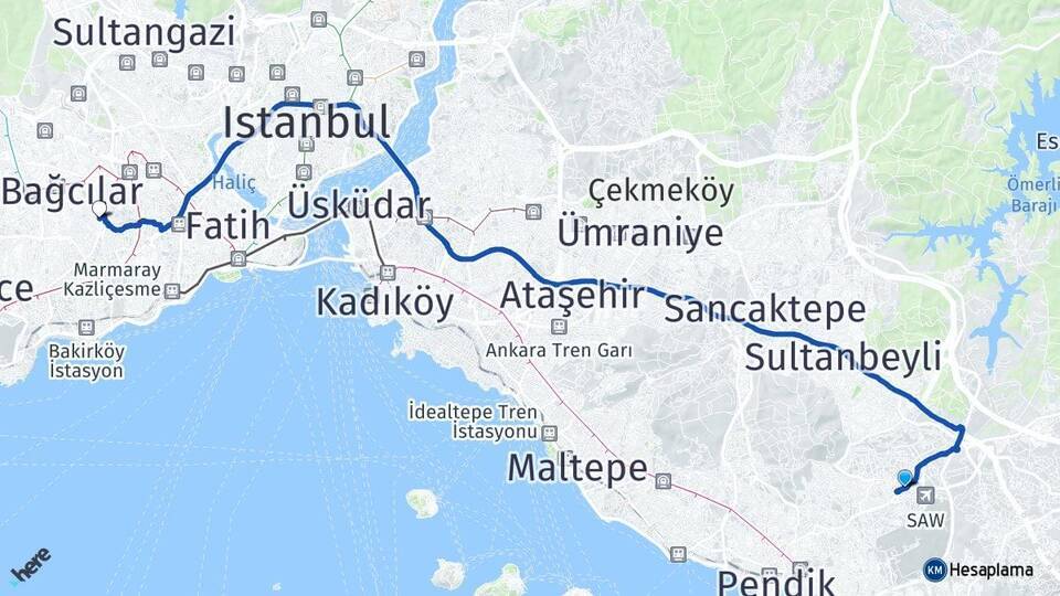 Kurtköy Güngören Arası Kaç Km - Yol Tarifi
