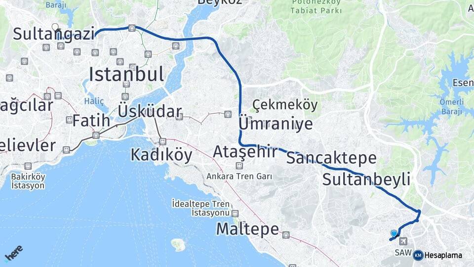Kurtköy Sultangazi Arası Kaç Km - Yol Tarifi