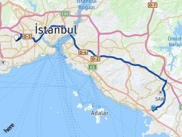Orhangazi Bağcılar Arası Kaç Km - Yol Tarifi