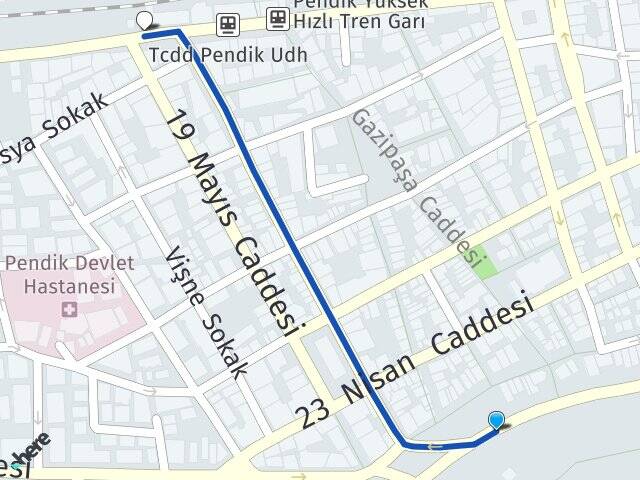 İstanbul Pendik Pendik Tren İstasyonu Arası Kaç Km - Yol Haritası