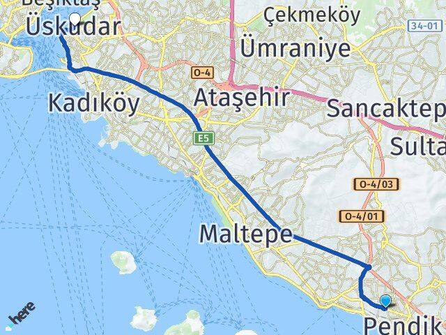 Sapan Bağları Üsküdar Arası Kaç Km - Yol Tarifi