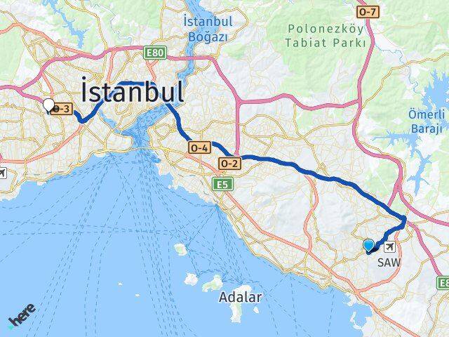 Şeyhli Esenler Arası Kaç Km - Yol Tarifi