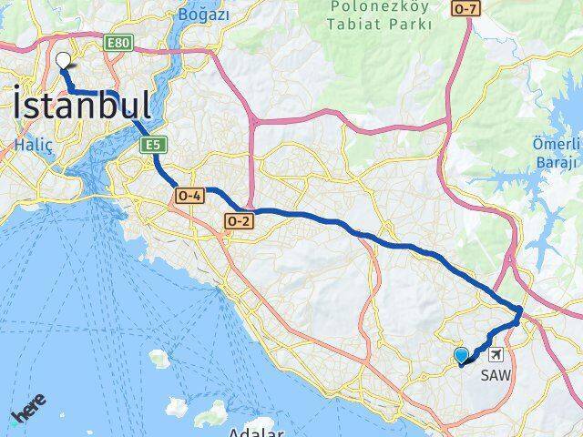 Şeyhli Kağıthane Arası Kaç Km - Yol Tarifi