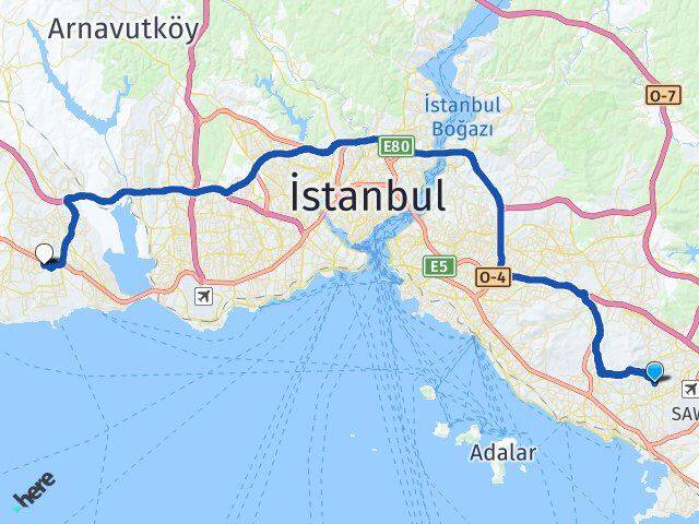 Sülüntepe Beylikdüzü Arası Kaç Km - Yol Tarifi