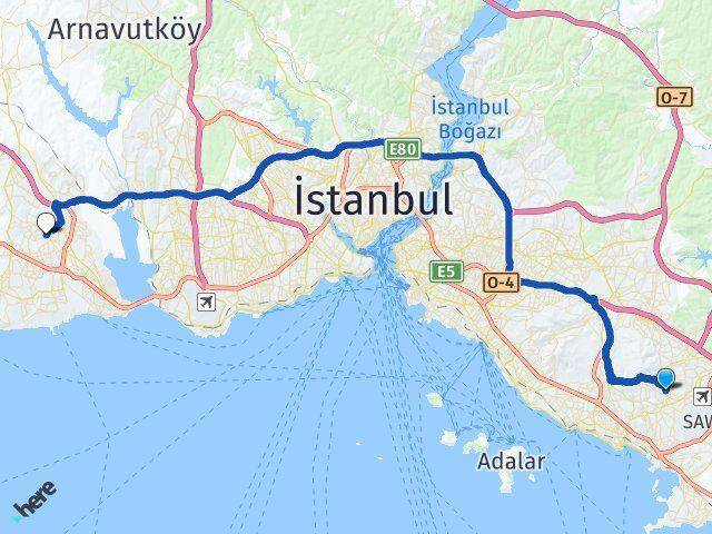 Sülüntepe Esenyurt Arası Kaç Km - Yol Tarifi